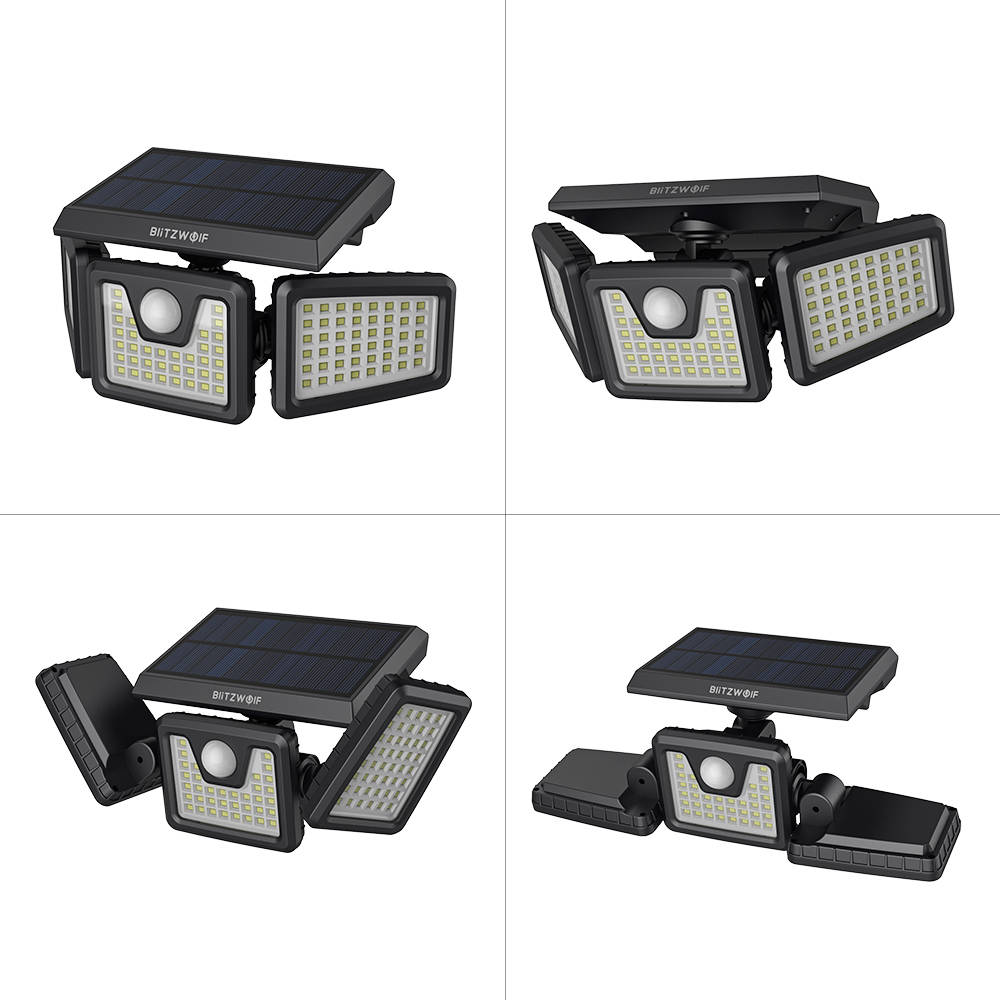 Venkovní Blitzwolf LED solární lampa BW-OLT9 se senzorem soumraku a detekcí pohybu, 1800mAh