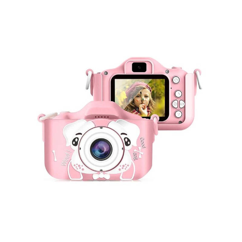 Dětský digitální fotoaparát FullHD X5 Dog, růžový