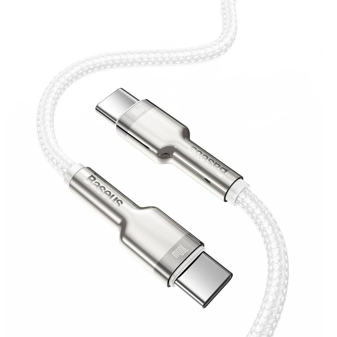 Datový kabel USB-C na USB-C Baseus Cafule, 100W, 2m (bílý)