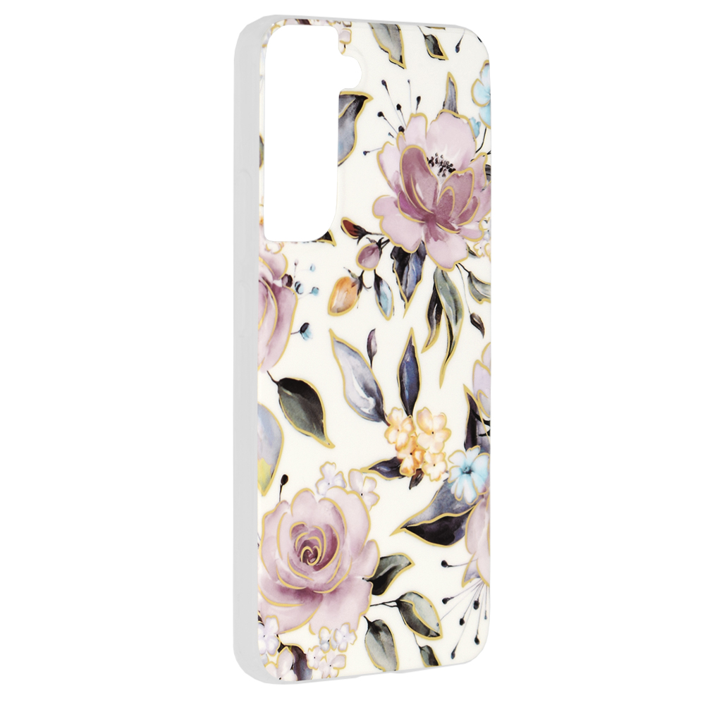 Kryt Samsung Galaxy S22 Plus Techsuit - Marble Series - Chloe White
