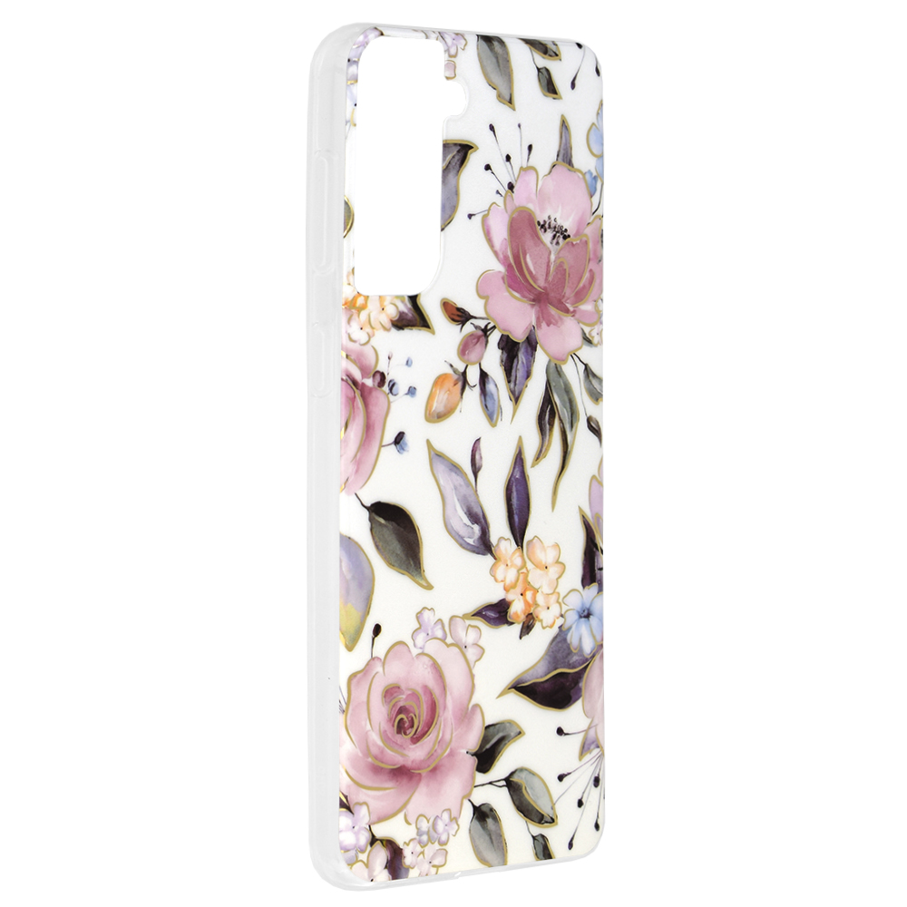 Kryt Samsung Galaxy S21 Plus Techsuit - Marble Series - Chloe White