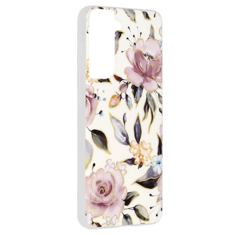 Kryt Samsung Galaxy S21 Techsuit - Marble Series - Chloe White