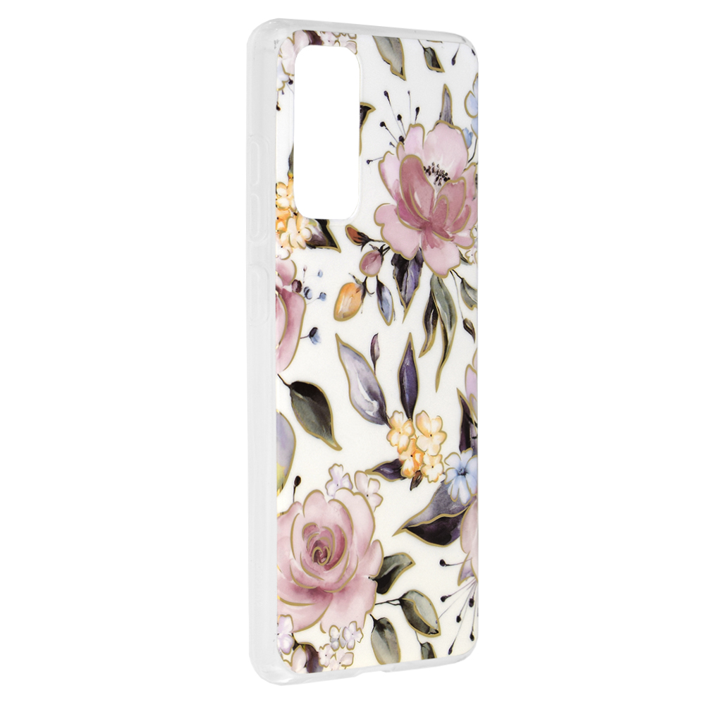Kryt Samsung Galaxy S21 FE Techsuit - Marble Series - Chloe White