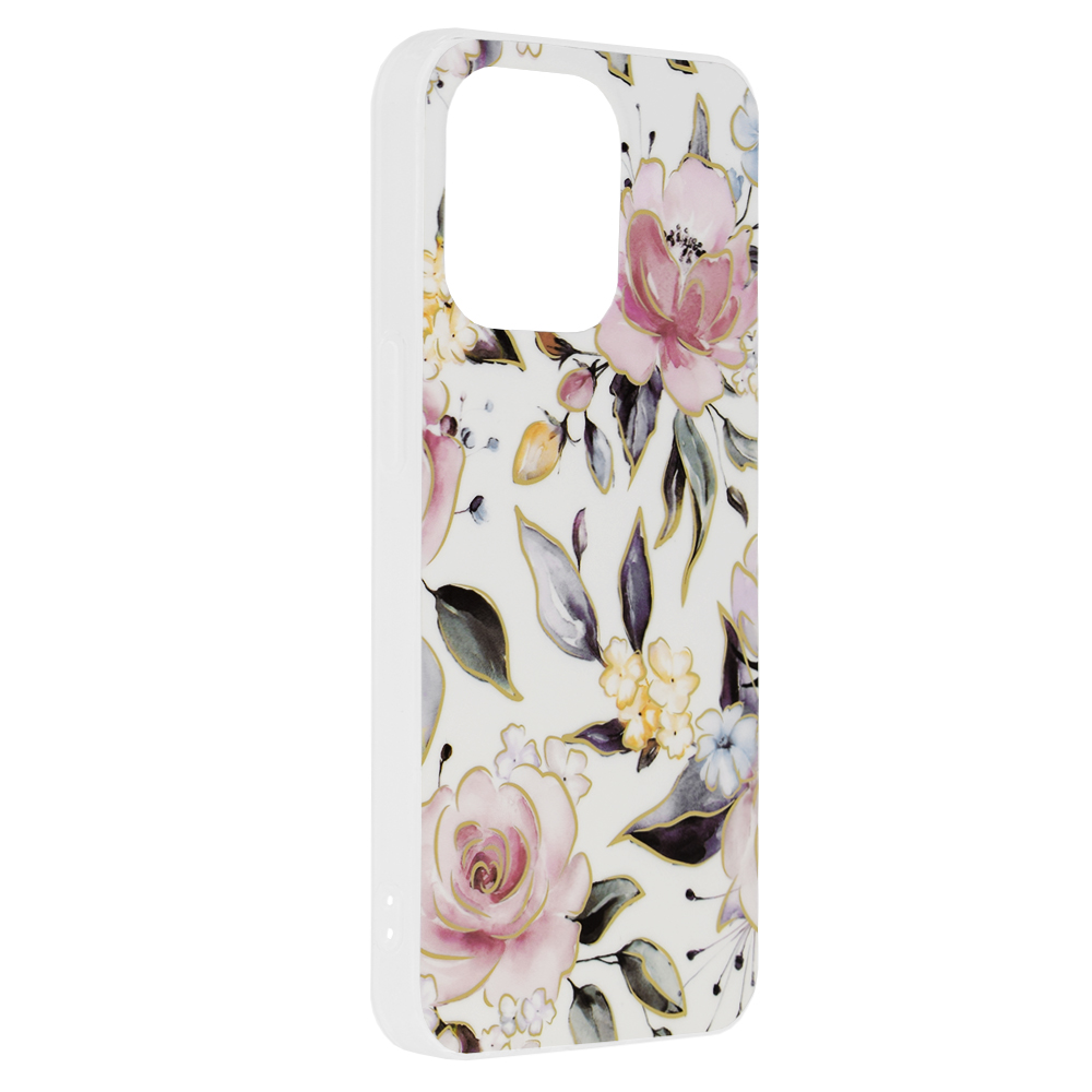 Kryt iPhone 13 Techsuit - Marble Series - Chloe White