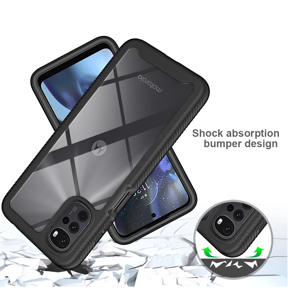 Pouzdro Motorola Moto G22 Techsuit - Defense360 Pro + ochrana obrazovky, černé