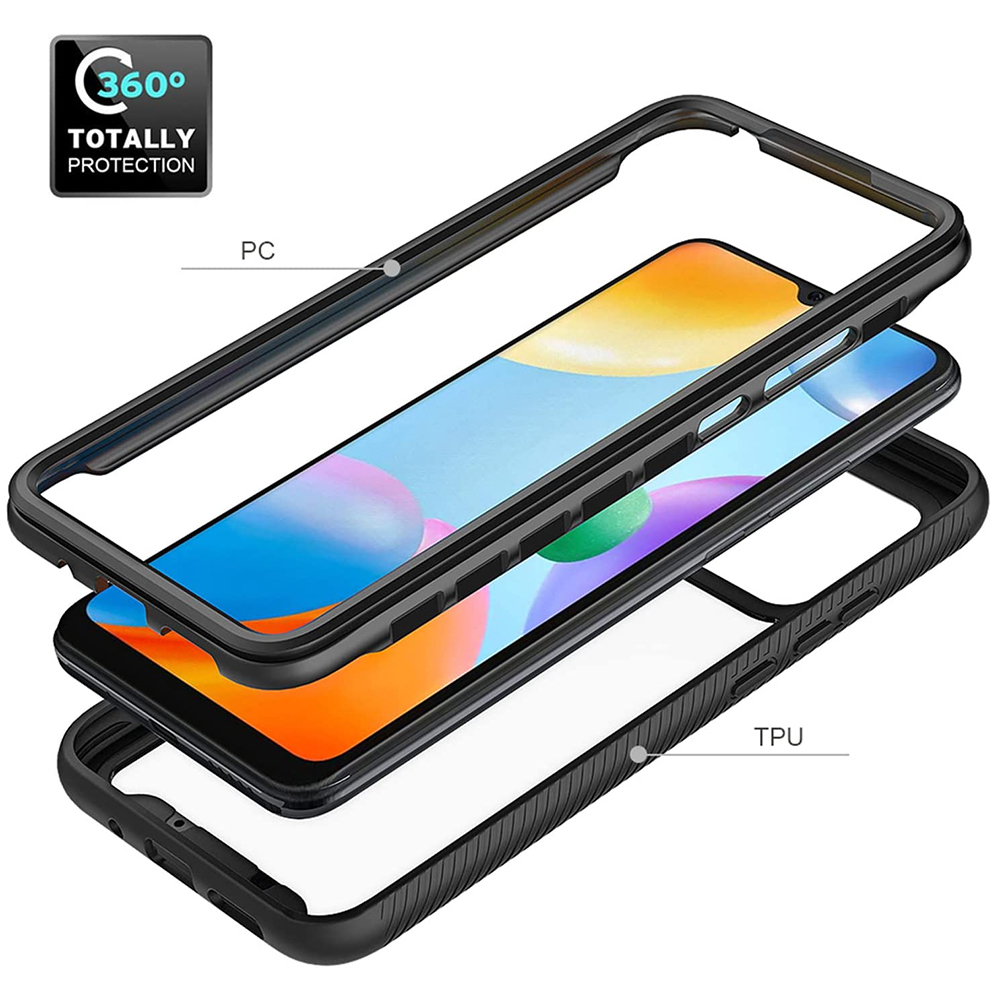 Pouzdro Xiaomi Redmi 10C Techsuit - Defense360 Pro + ochrana obrazovky, černé