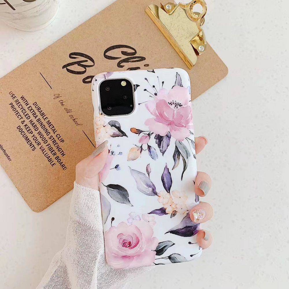 Kryt Samsung Galaxy A42 5G Tech-Protect Floral White pattern