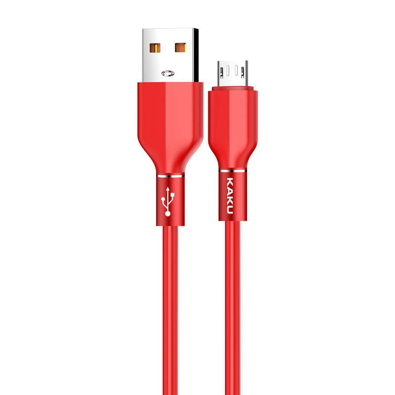 Datový kabel micro USB KAKU Aluminium Alloy Fast (KSC-452) 3,2A 1,2m - červený