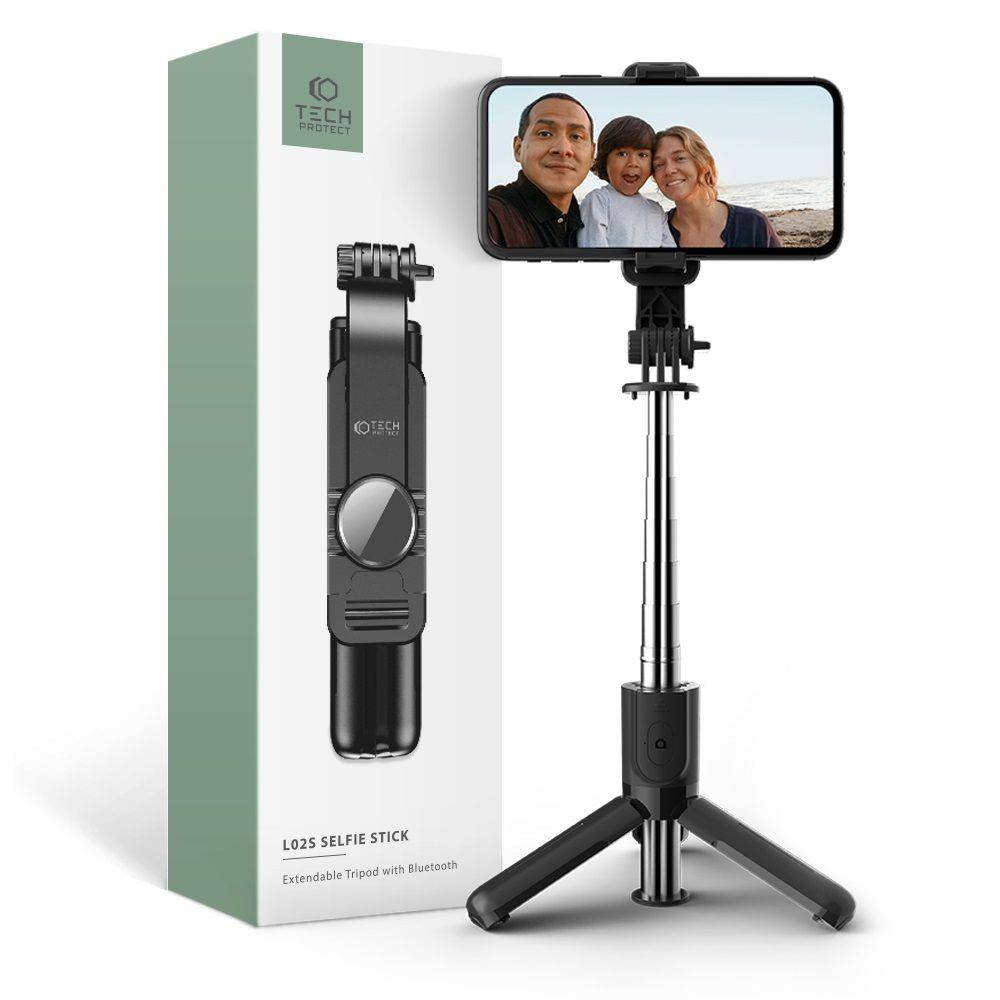 Selfie tyč bluetooth pro iOS / Android Tech-Protect L02S černá