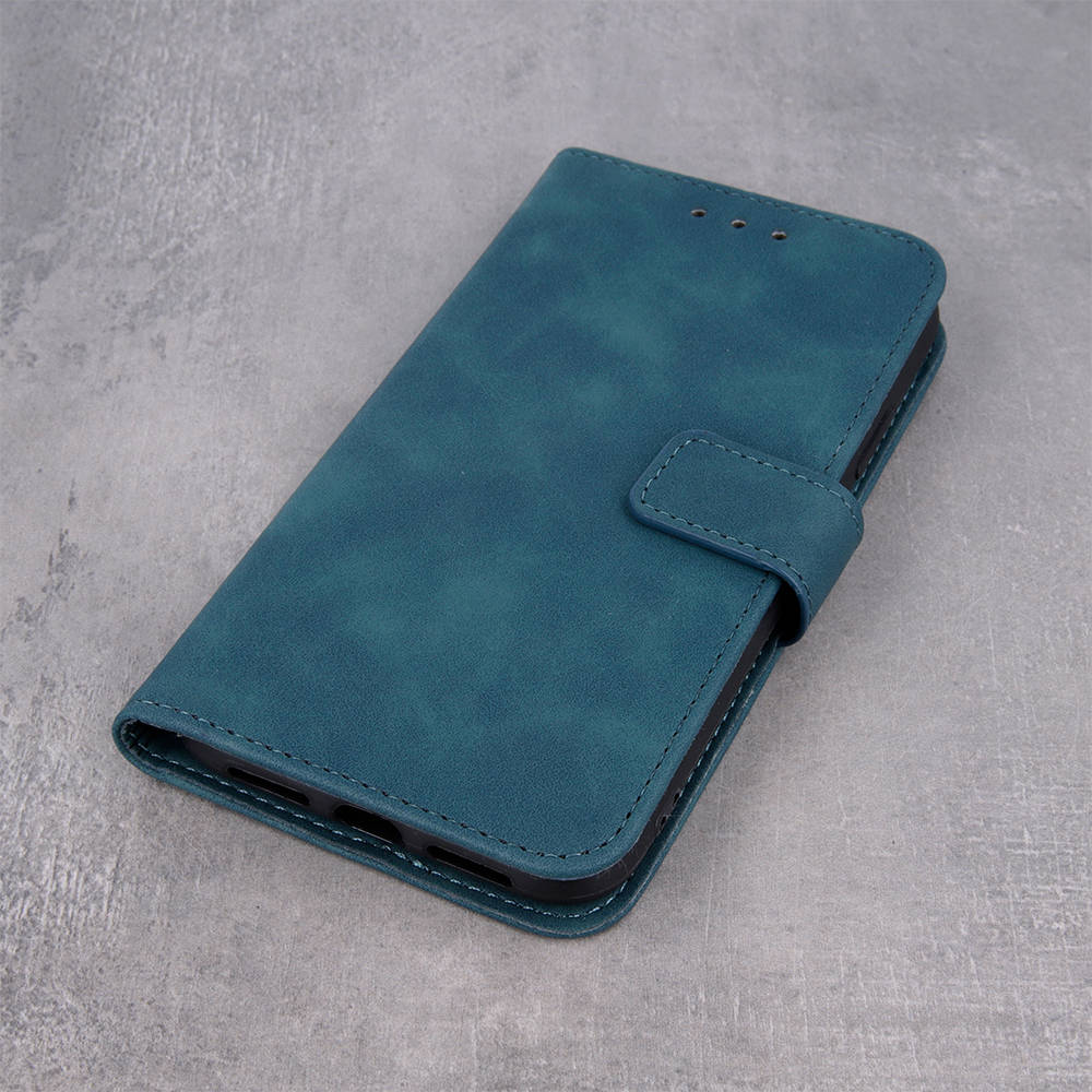 Pouzdro flip Samsung Galaxy A13 5G Velvet eko kůže, zelené