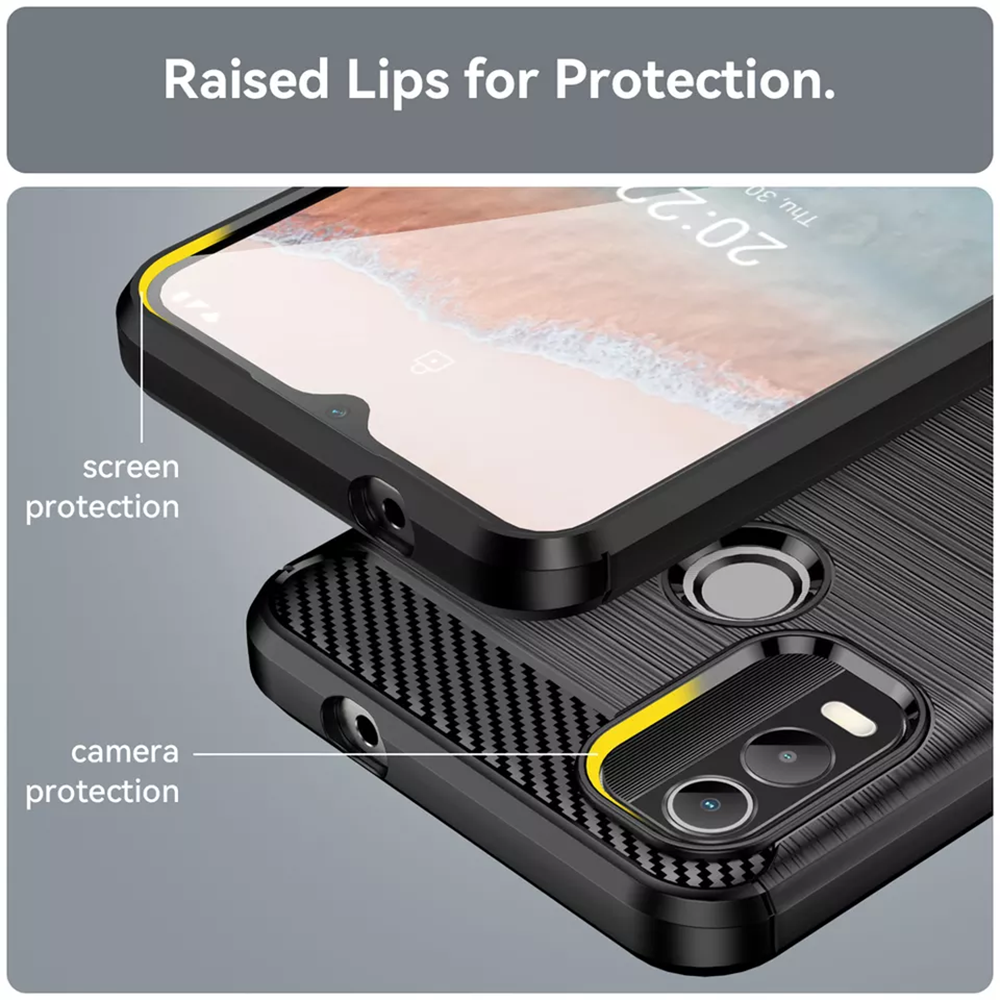 Kryt Nokia C21 Plus Armored Carbon černé