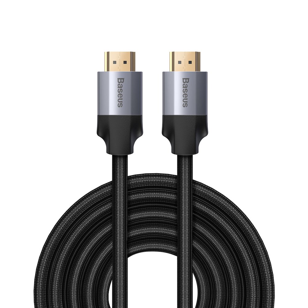 Kabel 5m 2x HDMI Male 4kHD Baseus Enjoyment Series CAKSX-E0G šedá + černá