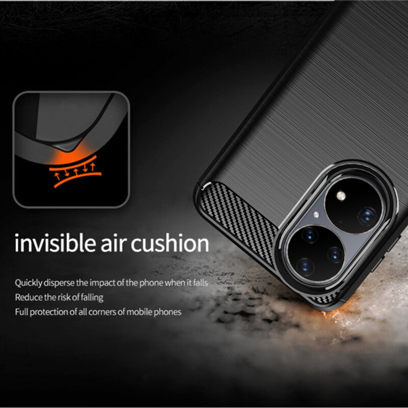 Kryt Huawei P50 / Honor 50 Armored Carbon černý
