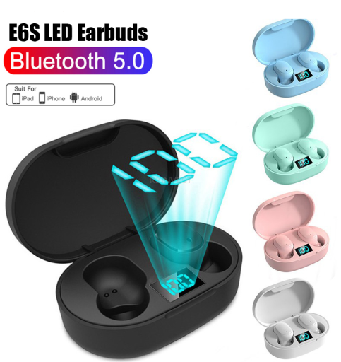 Bezdrátová sluchátka Bluetooth 5.0 , E6s bílá