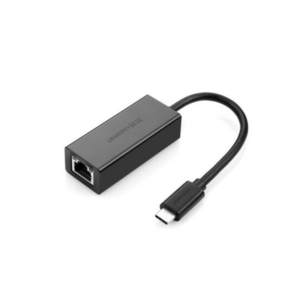 Ethernetový adaptér Ugreen (30287) – USB-C na Ethernet Port, Plug & Play – Černá