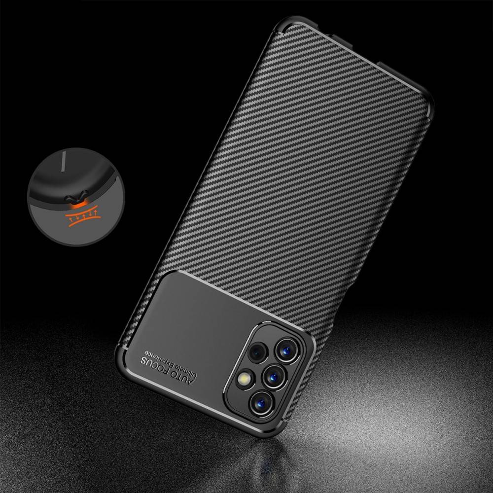 Kryt Samsung Galaxy A13 4G Armored Shockproof Carbon Fiber černý
