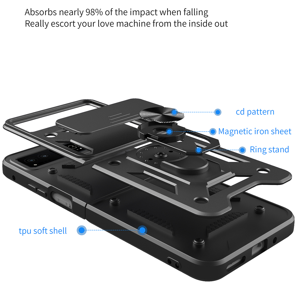 Kryt Motorola Razr 40 Techsuit CamShield Pro černý