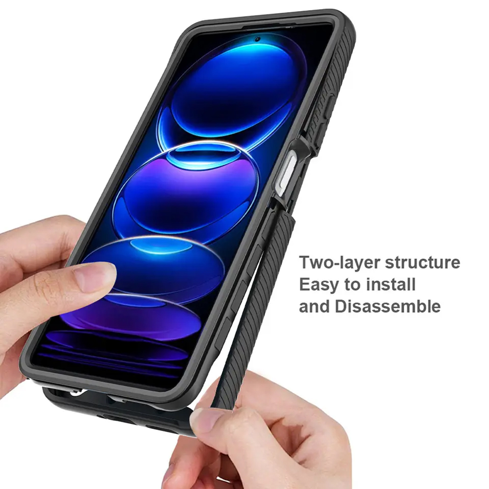 Pouzdro Xiaomi Redmi Note 12 5G / Poco X5 Techsuit - Defense360 Pro + ochrana obrazovky, černé