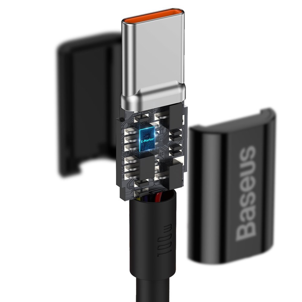 Datový kabel Baseus Superior Series (CATYS-B01) - Type-C to Type-C, 100W, 1m černý