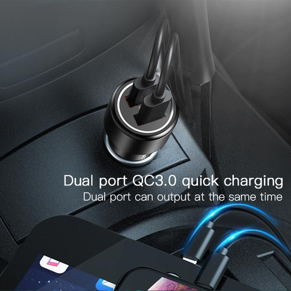 Nabíječka do auta Yesido (Y43) - 2xUSB, QC 3.0 36W - černá