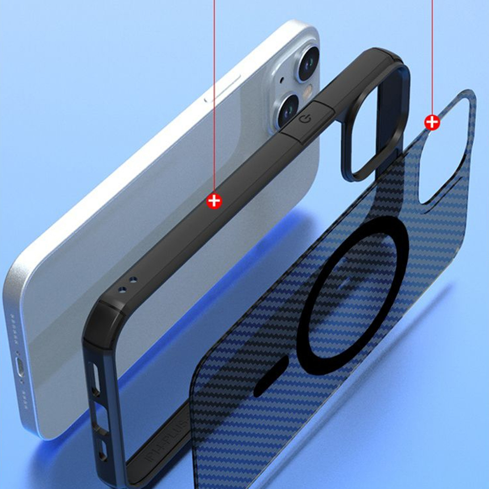 Kryt iPhone 15 Pro Max Techsuit - CarbonFuse MagSafe, černé
