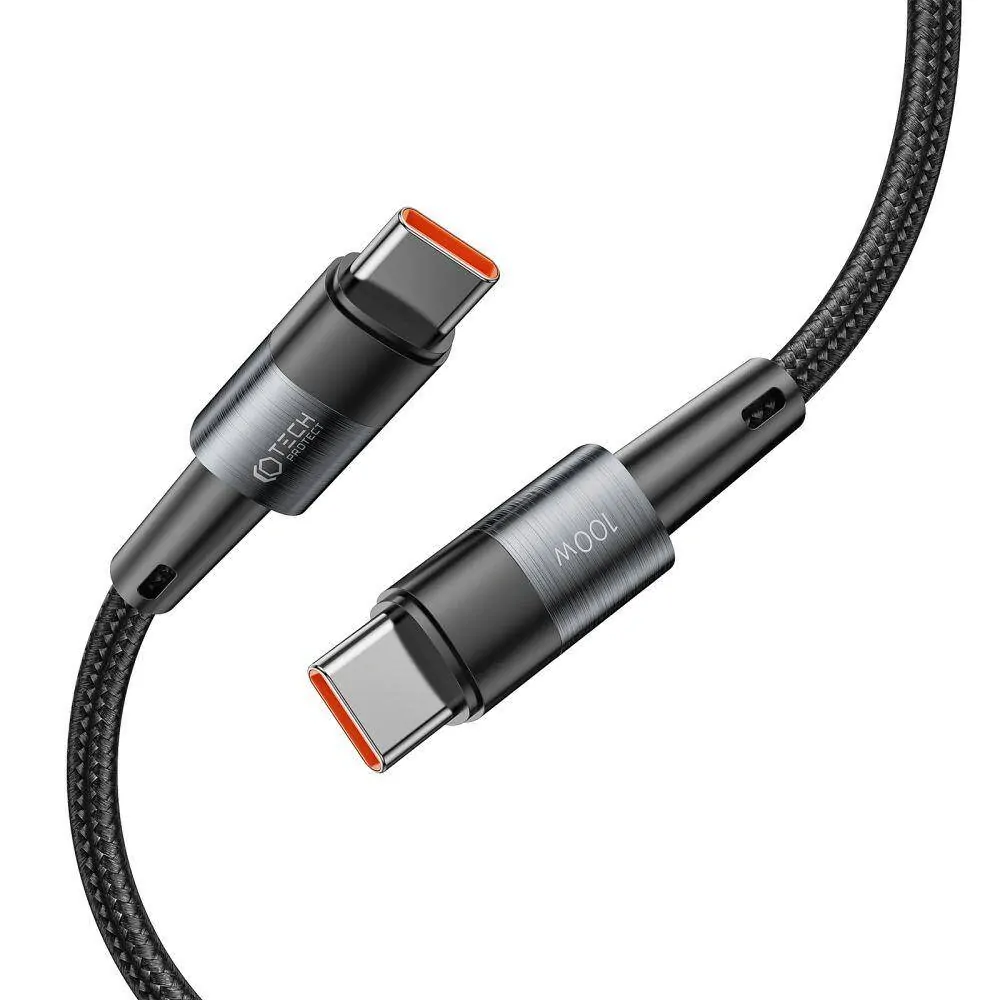 Datový kabel Tech-Protect Ultraboost USB-C na USB-C, 5A PD100W 3m šedý