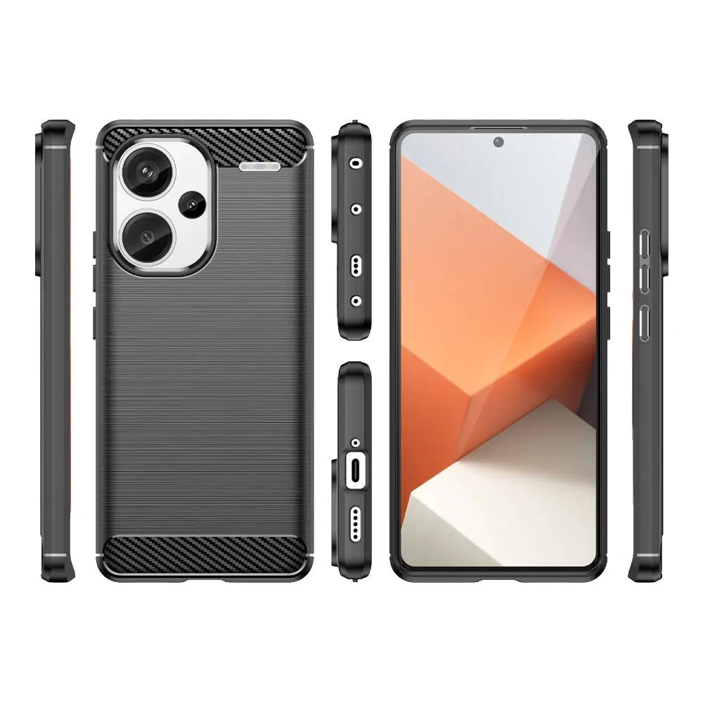 Kryt Xiaomi Redmi Note 13 Pro+ 4G Tech-Protect TPU Carbon černý