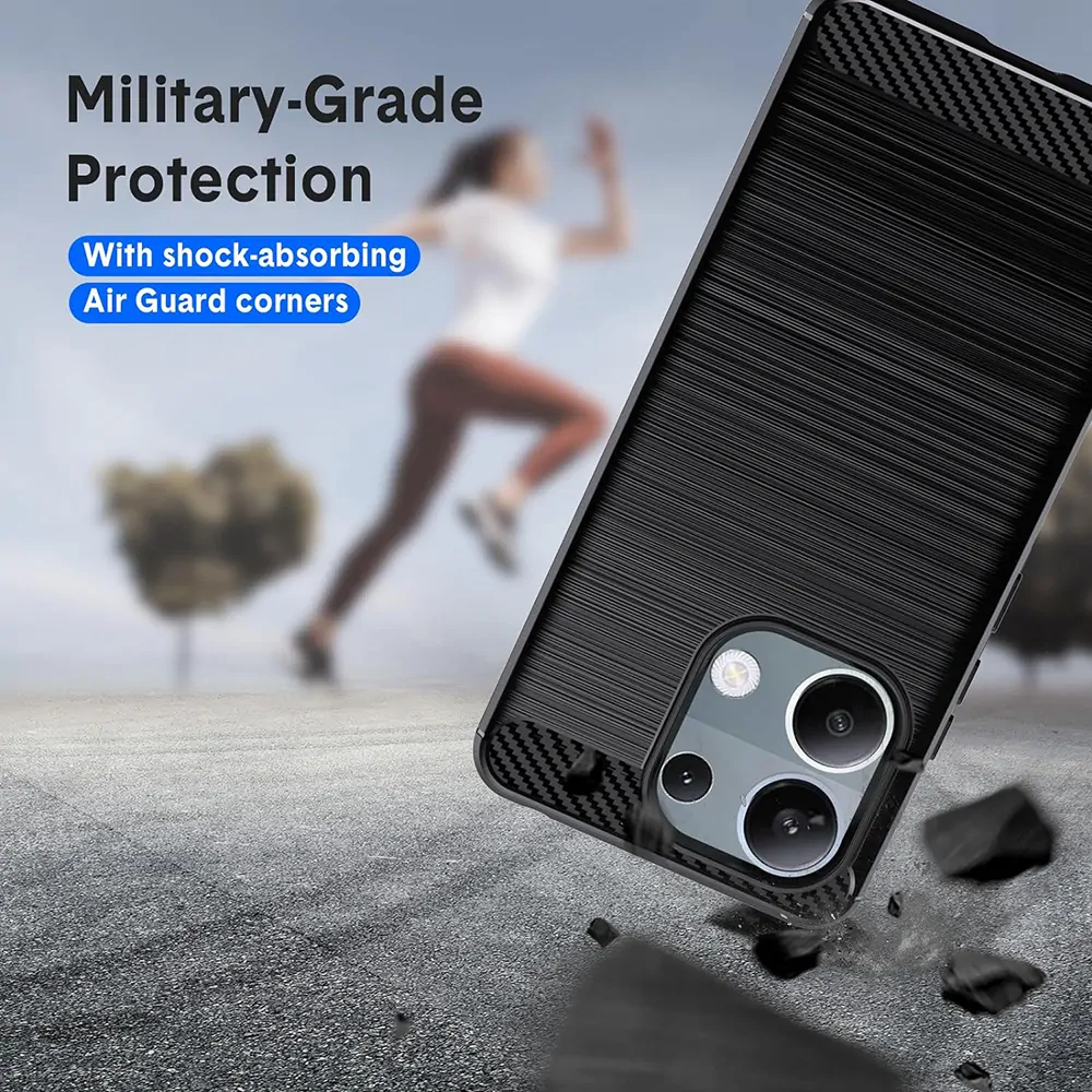 Kryt Xiaomi Redmi Note 13 Pro 4G / Poco M6 Pro 4G, Armored Carbon black