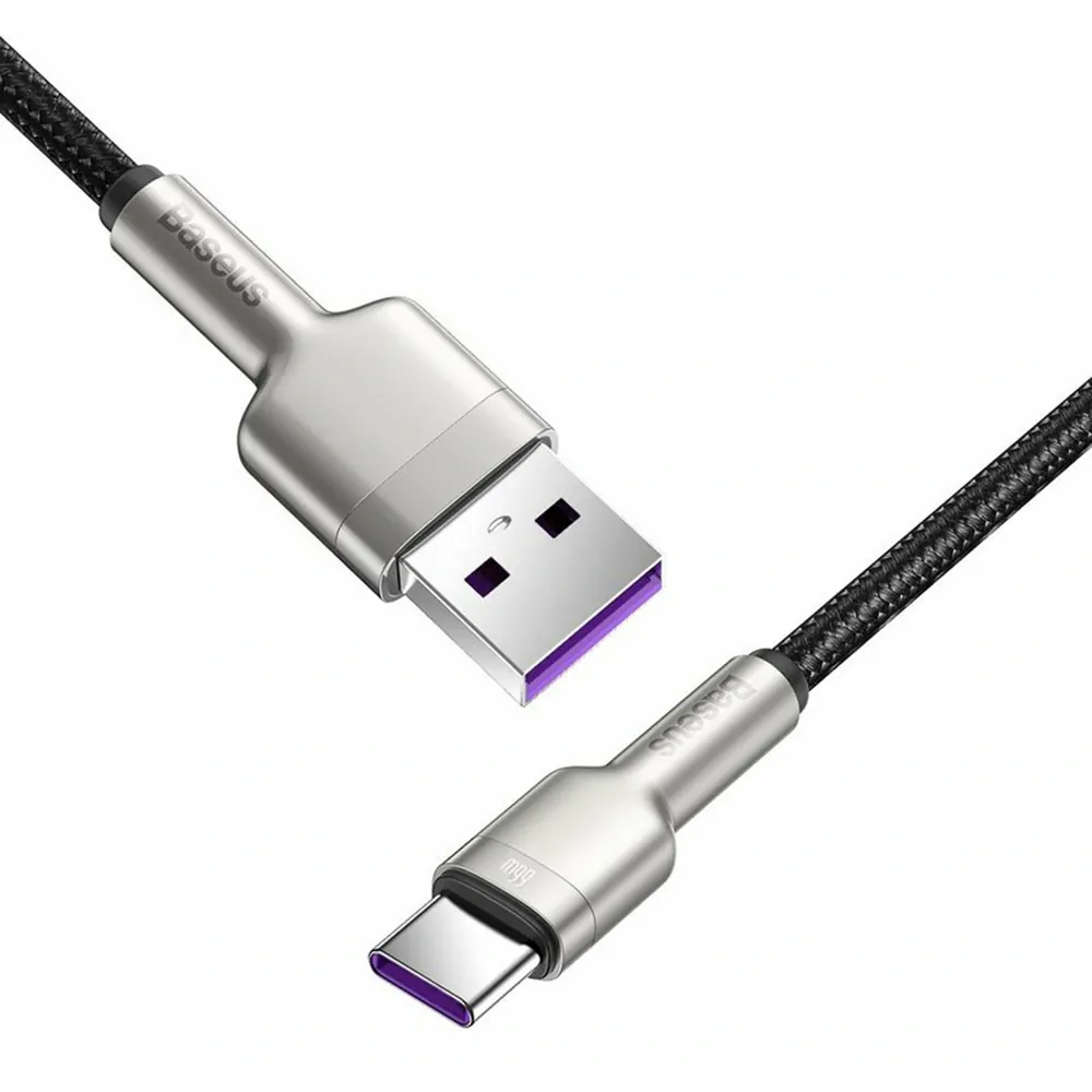 Datový kabel Baseus Cafule USB to USB-C Baseus Cafule, 66W 6A, 0,25m černý