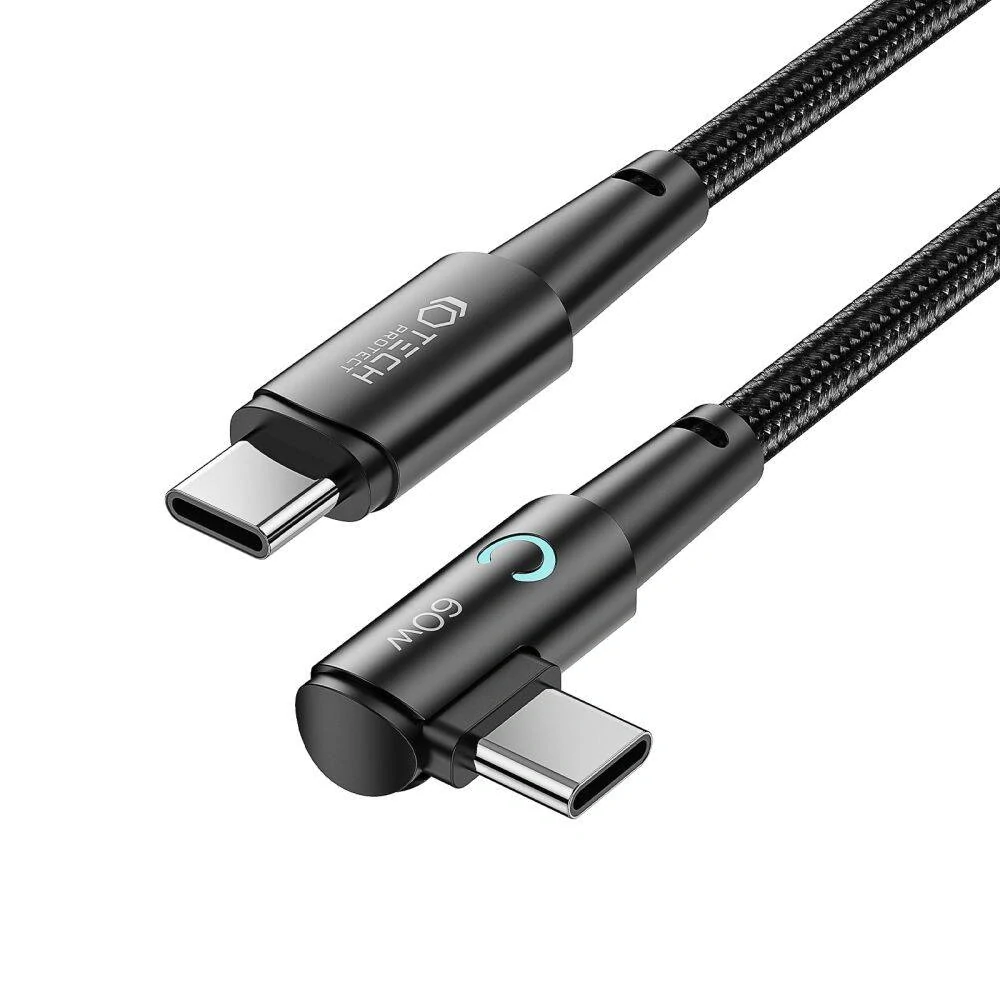 Datový kabel Tech-Protect Ultraboost "L" USB-C na USB-C, 6A PD60W 2m černý