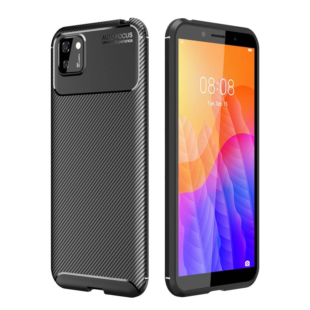 Kryt Huawei Y5P case Armored Shockproof Carbon Fiber black