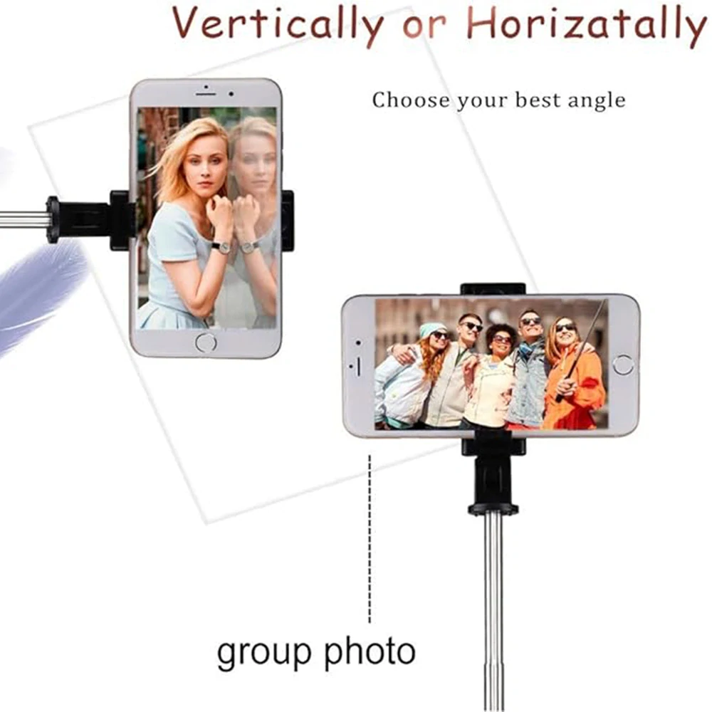 Selfie tyč Tripod Techsuit (K07) - Kompaktní držák na stativ s dálkovým ovládáním Bluetooth, skládací, 70 cm - černý