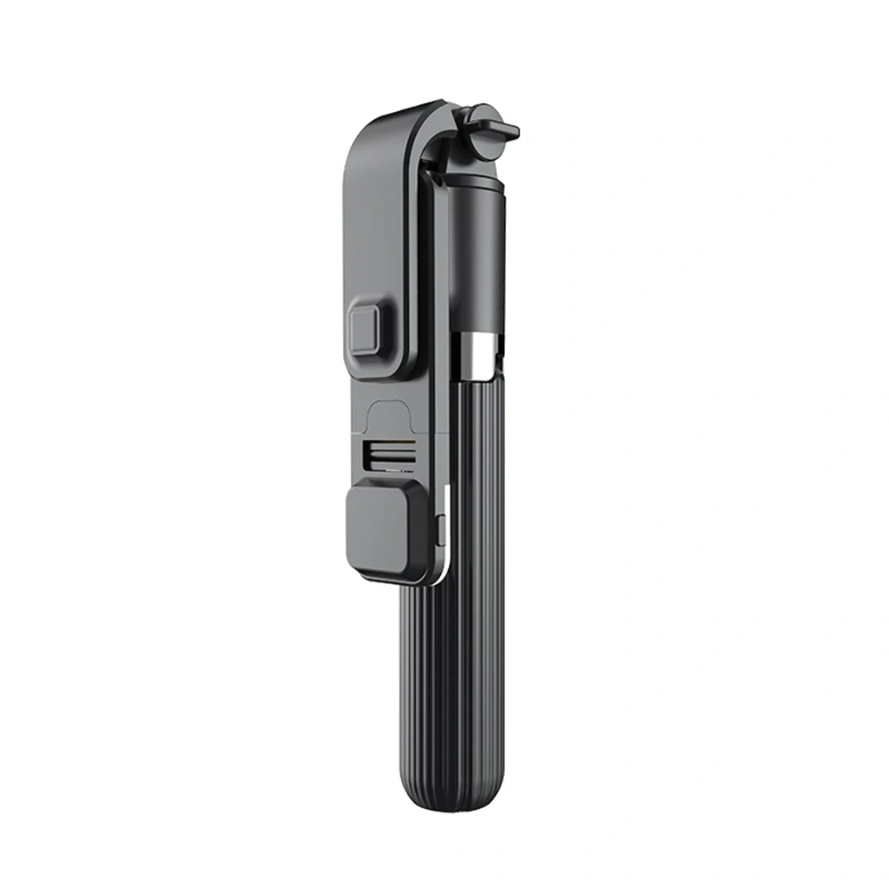 Selfie tyč Tripod Techsuit (L03S) – s dálkovým ovládáním Bluetooth, stabilní držák na stativ, LED světlo, 84 cm – černá