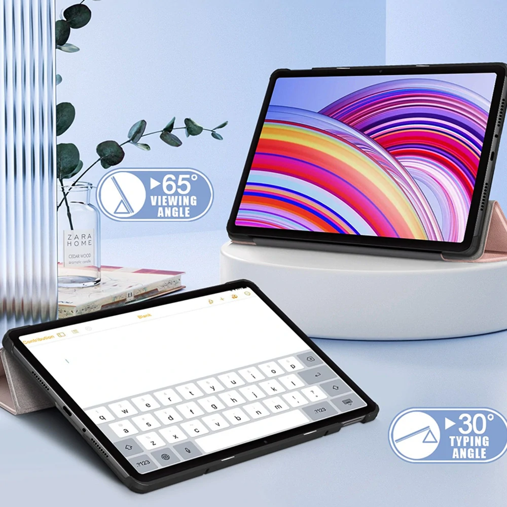 Pouzdro pro tablet Xiaomi Redmi Pad Pro / Poco Pad, Techsuit FoldPro Rose Gold