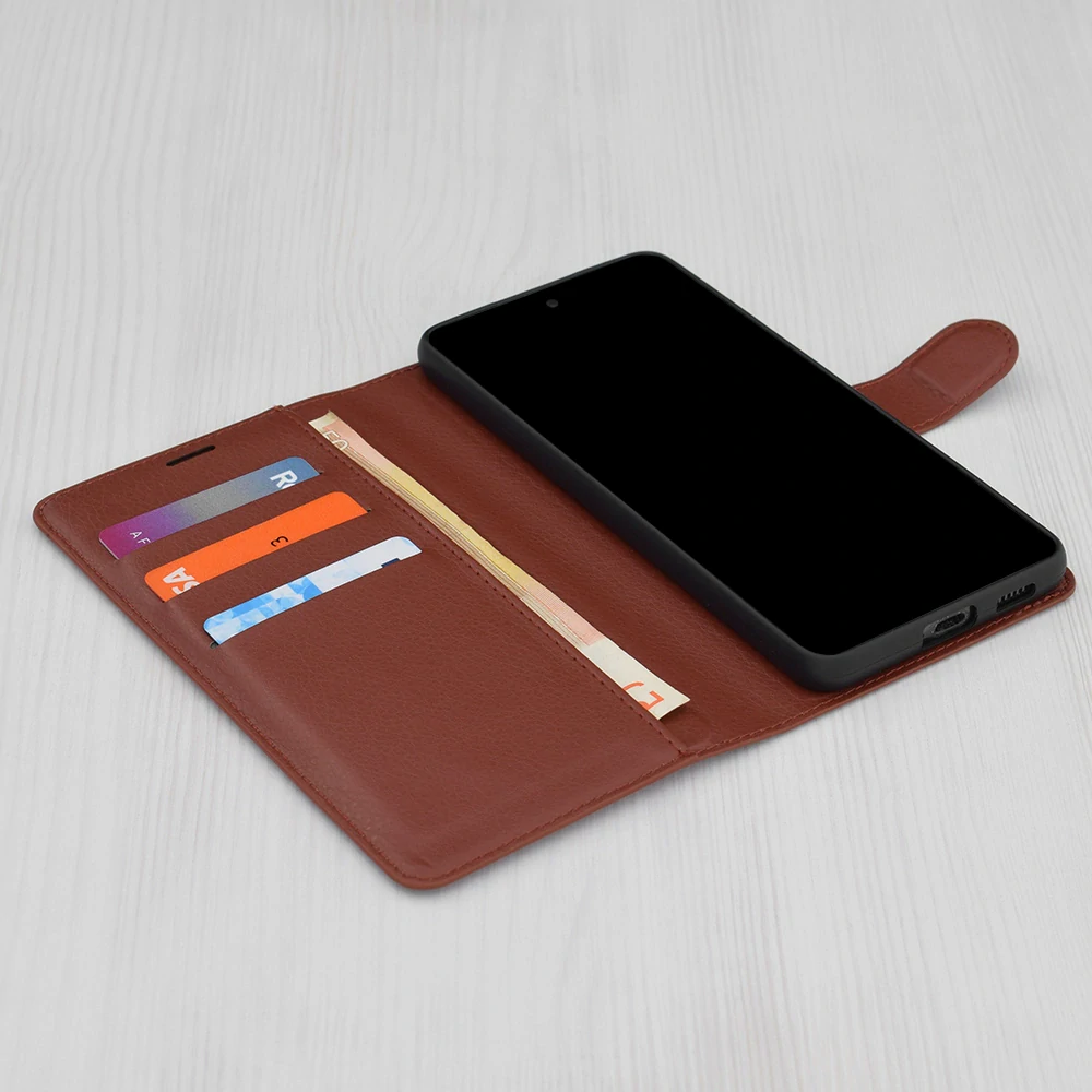 Pouzdro Xiaomi Redmi 15 4G/5G, Techsuit Leather Folio, hnědé