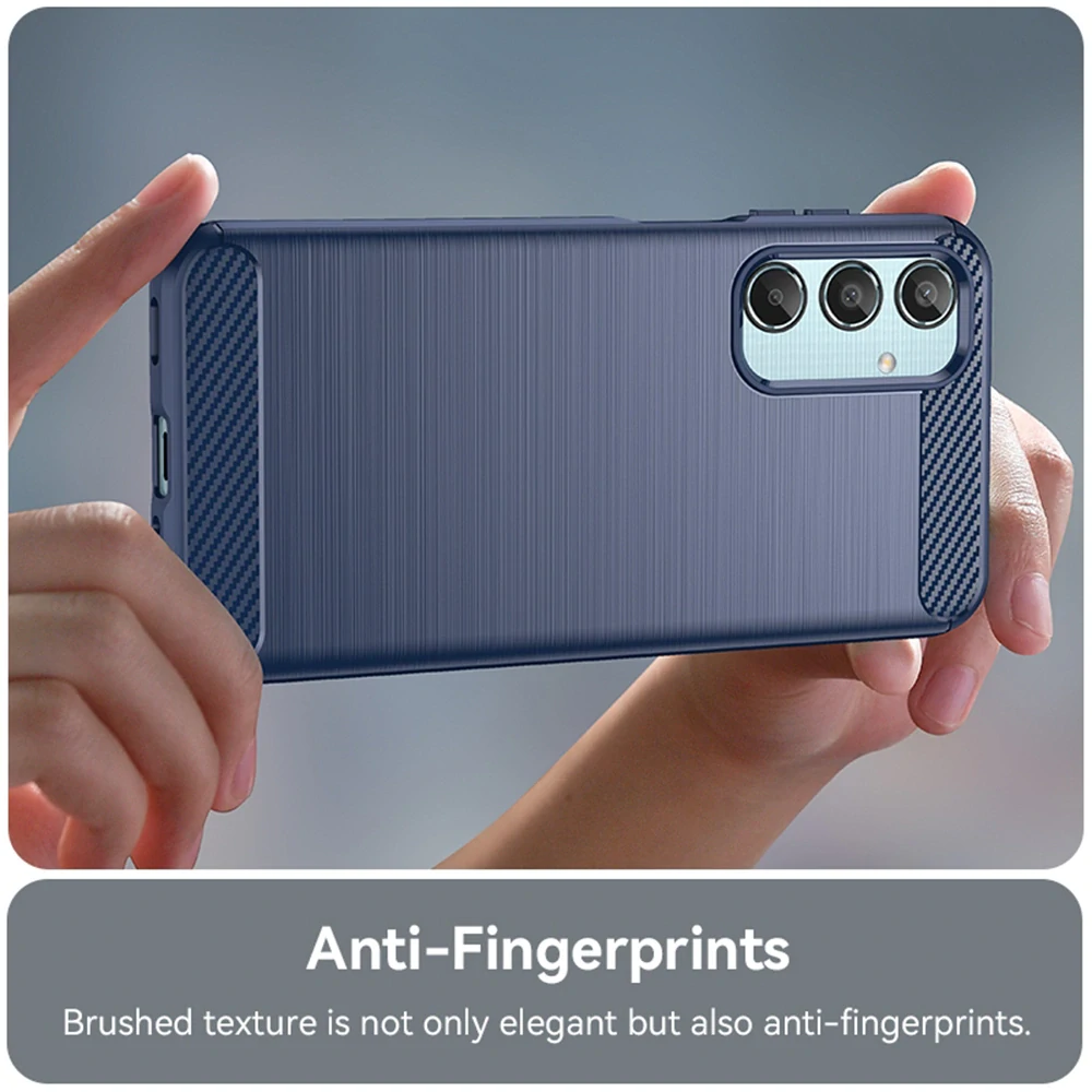 Kryt Samsung Galaxy M55, Armored Carbon modrý