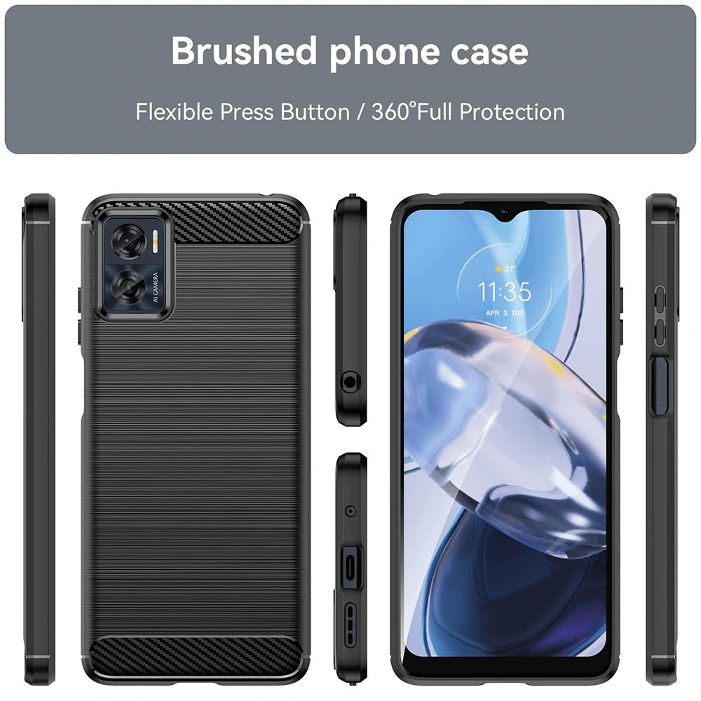 Kryt Motorola Moto E22 / E22i Armored Carbon modrý
