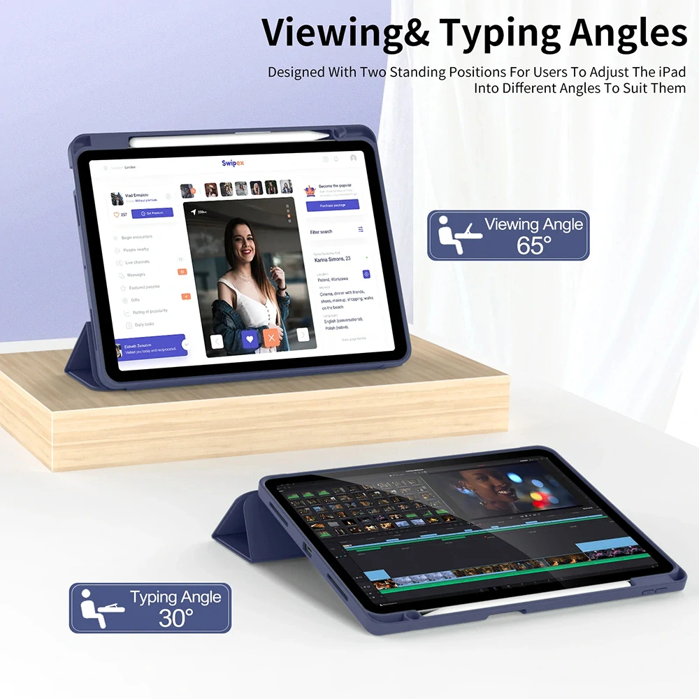 Pouzdro pro tablet iPad Air 4 (2020) / Air 5 (2022), Flex Trifold, černé
