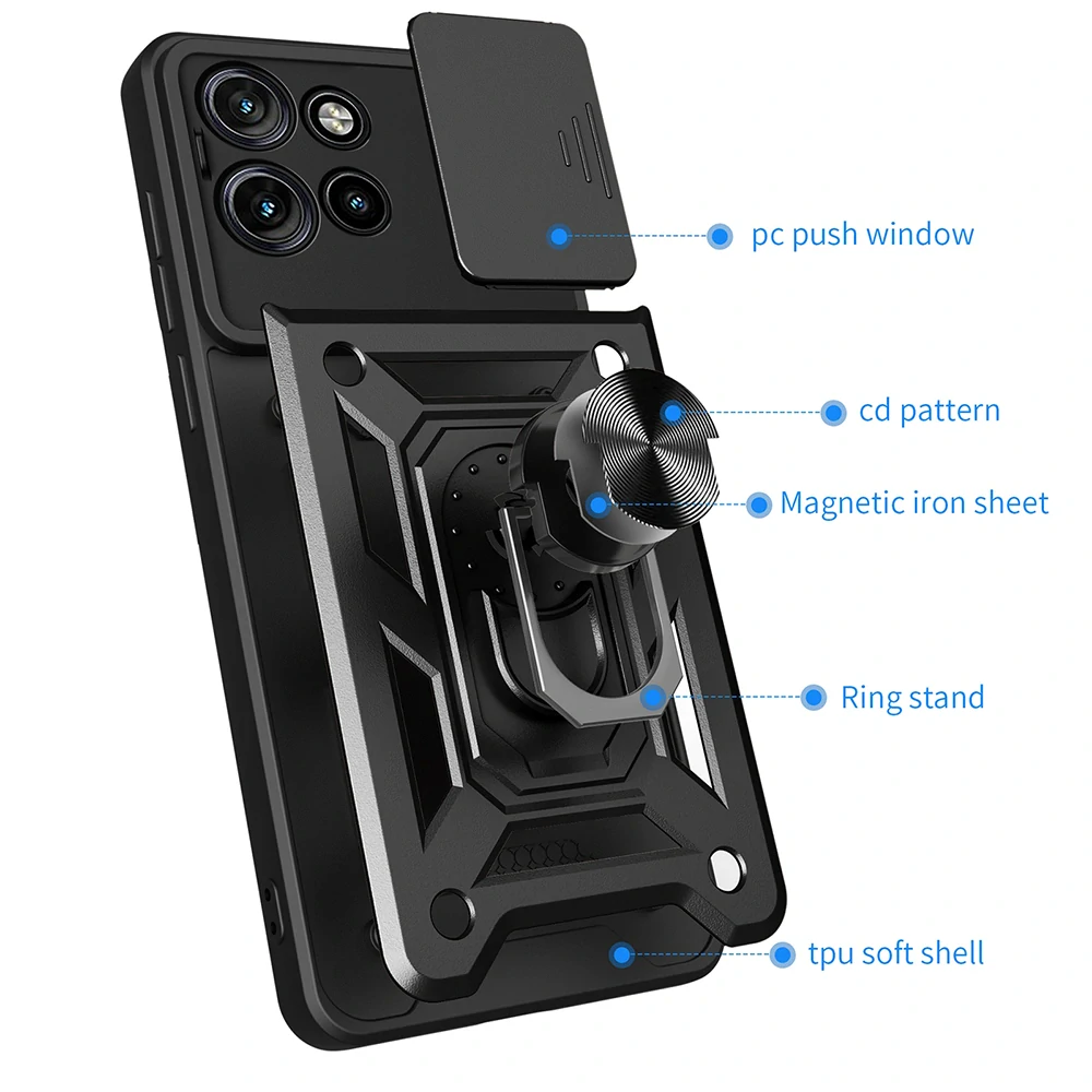 Kryt Motorola EDGE 50 Neo / 60 Neo Techsuit CamShield Pro černý