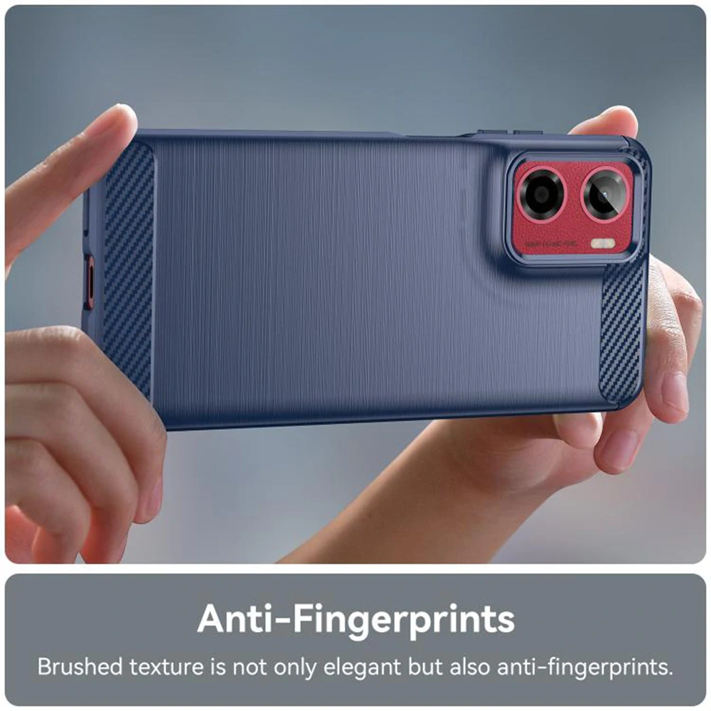 Kryt Motorola Moto G05 / E15, Armored Carbon modrý