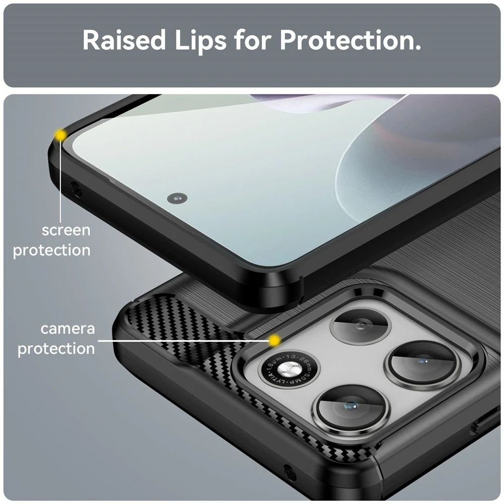 Kryt Motorola Moto G56, Armored Carbon černý