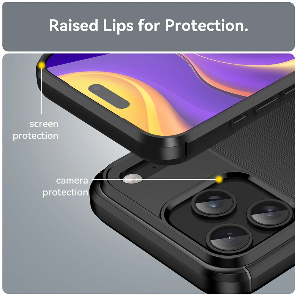 Kryt iPhone 17 Pro Max, Armored Carbon černý