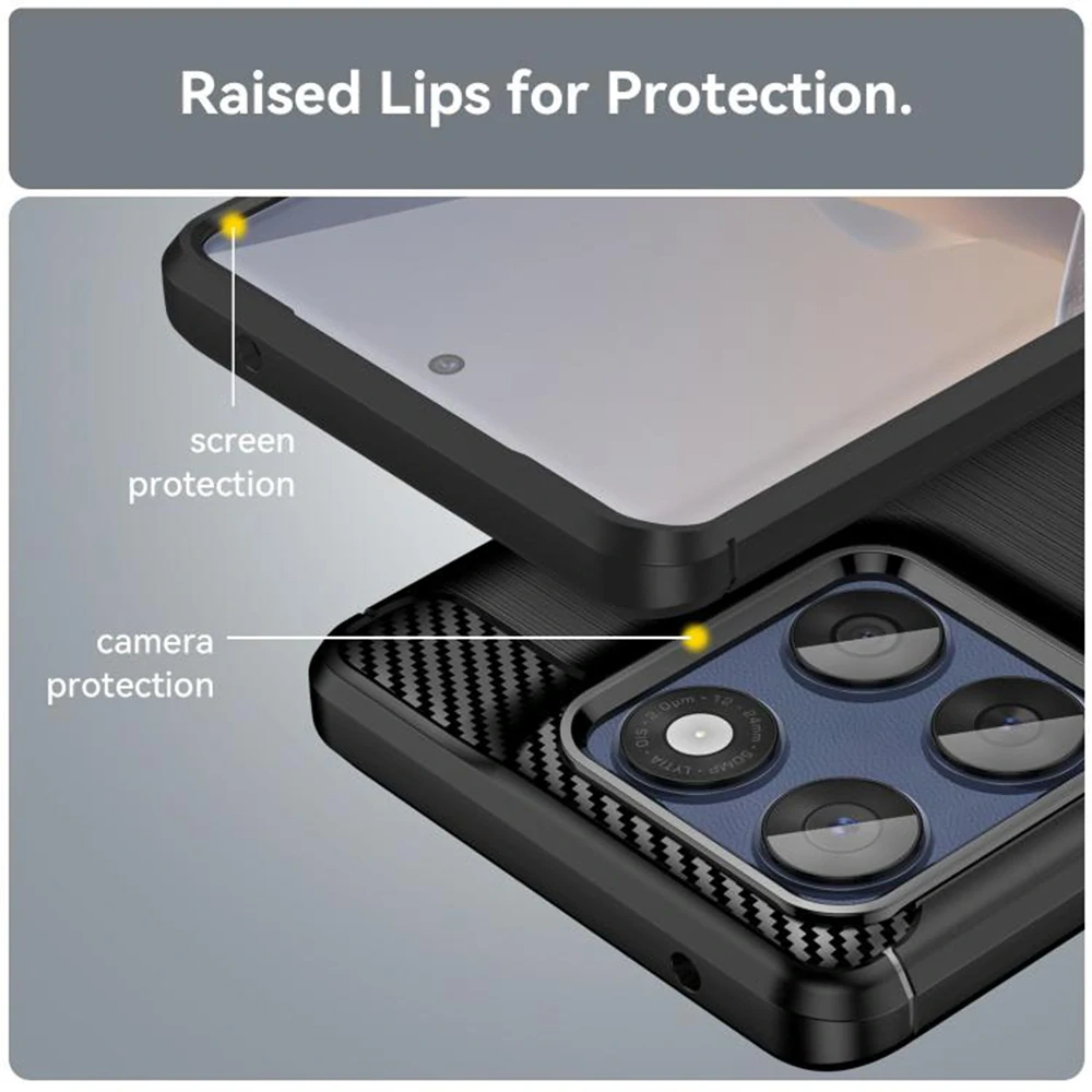 Kryt Motorola EDGE 60 / 60 Fusion, Armored Carbon černý