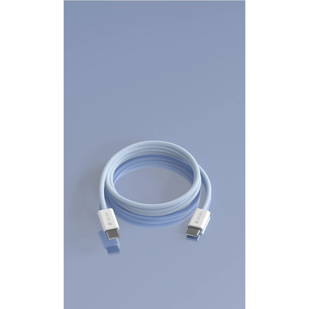 Datový kabel Devia Smart EC325 PD USB-C - USB-C 1,0 m 60W 3A modrý