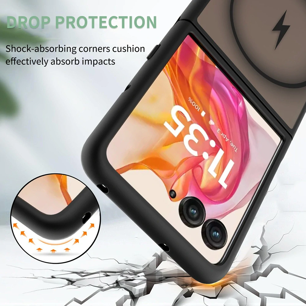 Kryt Motorola Razr 50 Ultra / 70 Plus, PureFrost MagSafe, černé