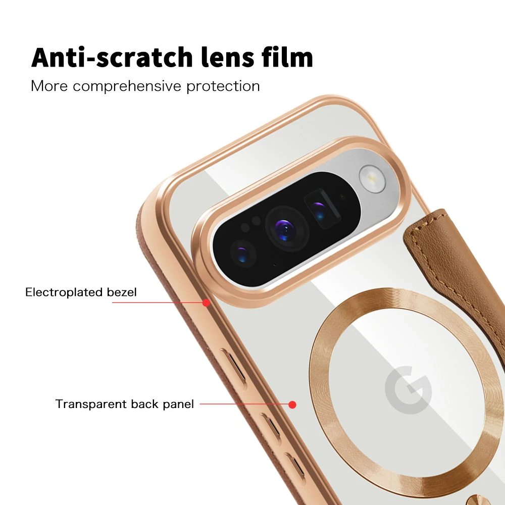 Pouzdro Google Pixel 10 / 10 Pro, SmartMag Book Case hnědé
