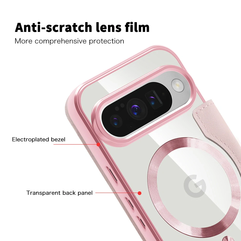 Pouzdro Google Pixel 10 / 10 Pro, SmartMag Book Case růžové