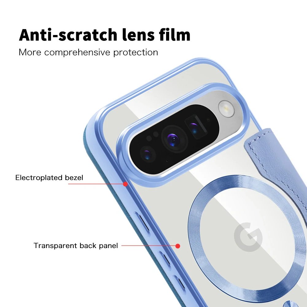 Pouzdro Google Pixel 10 Pro XL, SmartMag Book Case světle modrý