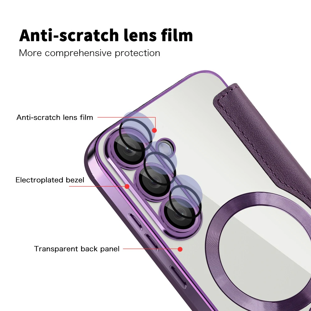 Pouzdro Samsung Galaxy A15 4G/5G, SmartMag Book Case fialové