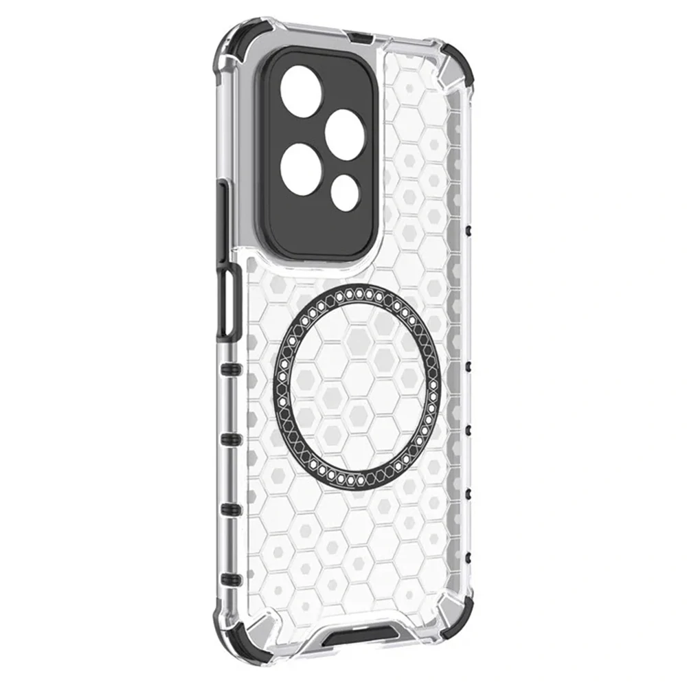 Kryt Honor 200 Lite, HoneyComb Shield MagSafe - bílý